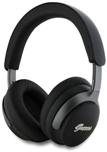 Guess Casque sans Fil avec Son Studio en Cuir PU avec Logo ANC/ENC (Noir)