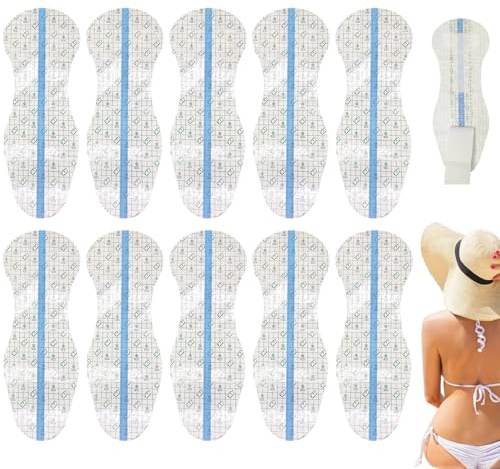10Pcs Menstrual Pads for Swimming, Waterproof Thong Pads Panty Liners, Private Patches for Women Swimsuits and Lingerie Panty Liner/Barrier, Menstrual for Swimming, Liners