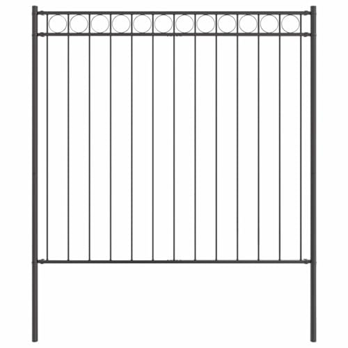 vidaXL Clôture de Jardin Gris Acier, Clôture de Jardin et terrasse, rectangulaire, Design Moderne, barrière extérieure, séparateur Minimaliste.