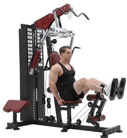 Strongway® Multi Gym with Weights 72KG 100KG Weight Stack Included - Multifunction Home Gym Cable Pulley Preacher Pad Butterfly Press Strength Training