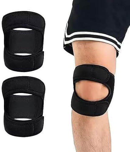 Snrtevu Kniebandage, Aktiv Joint Kniestabilisator, Die Kniegelenksbandage - Richtet Ihr Kniegelenk im Alltag richtig aus (Schwarz)