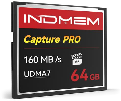CF Card 64GB UDMA7 CompactFlash Card 160 MB/s High Speed Memory Card for Pro Cameras