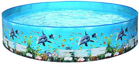 Piscina para Perros con Diapositiva-Bañera Plegable Grande para Perros Y, Robustos No Inflamables Que Ganan Más Mascotas | Fondo para Exterior Exterior Interior, Niños Adecuado para B