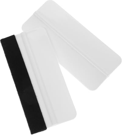 BUGUUYO 2 Pezzi Kit Spatola per Applicazione Pellicole Finestre e Vinile Spatola Feltro per Avvolgimento Auto Parati Strumento Professionale per Dettagli Auto e Fai da Te