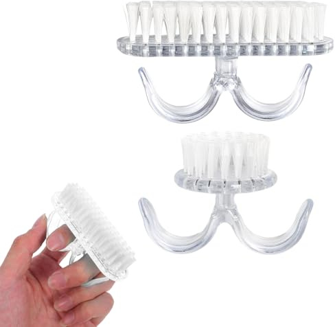 JYNVO 2 PCS Spazzola Per Unghie,spazzolino per unghie mani,Spazzole per la Pulizia plastica,Universale,Per Pulizia di mani Delle Unghie