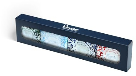 La Corvette – Coffret 4 Savons de Provence 100g – Parfums de Noël – Huiles 100% Végétales – Hygiène Mains et Corps – Format Cadeau