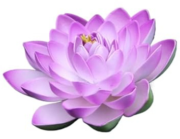 CSSHNL Fiori galleggianti Artificiali Decorazione Artificiale for laghetto da Giardino, ninfea Galleggiante 18 cm, Foglia di Loto, Fiore, Acquario, Micro Paesaggio(Light Purple)