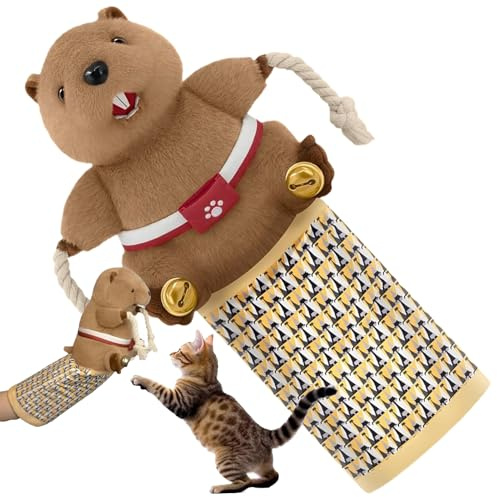 Interaktives Katzenhandschuh, interaktiver Spielhandschuh, Wrestling-Puppe mit eingebauter Glocke, ansprechendes Haustier-Spiel für Zuhause, Wohnzimmer, Wohnungsecken und Indoor-Aktivitäten