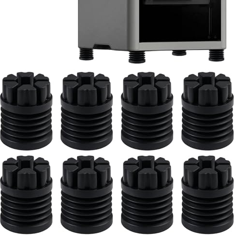Silkmin 8 Stück Stoßdämpfende Gummifüße für 3D-Drucker | Anti-vibration Feet für Bambu Lab X1/X1C/X1E/P1P/P1S 3D-Drucker Entwickelt, Silicone Rubber Anti Vibration Feet
