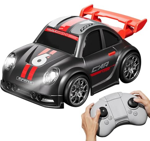 Coche RC Mini Modos de Seguimiento y Escape Recargable con Luces y Dibujos | Mini Coche RC Drift Para Niños Y Niñas, Salón, Jardín, Parque Y Reuniones