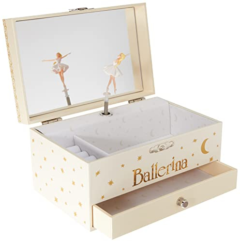 Trousselier - Joyero Musical Bailarina Que Brilla en la Oscuridad, Rosa (S60111)