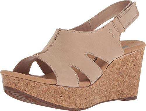 CLARKS Women's Annadel Bari Platform, Sand Nubuck, 5.5 UK