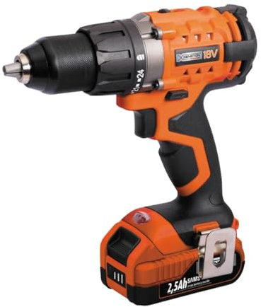 TrAdE Shop Traesio Trapano Avvitatore A Batteria al Litio in Valigetta 18V Cordless con 1 Batteria