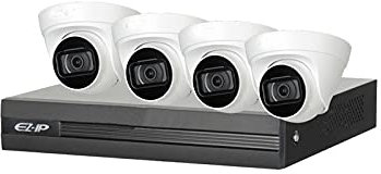 EZ by Dahua - Grabadora de Circuito Cerrado de 4 vías (Incl. 4 cámaras IP de 4 MP, Disco Duro de 1 TB y cableado)