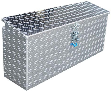 ADE Seitenkasten aus Alu Riffelblech 900x220x400mm, Staubox für Pferdeanhänger, Staukasten, Edelstahlhaus GmbH, Made in Germany