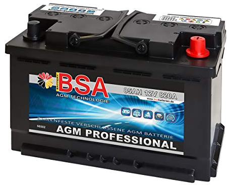 AGM Batterie 85AH 12V Solarbatterie AGM Gel Versorgungsbatterie Wohnmobil Boot Akku ersetzt 80AH 90AH