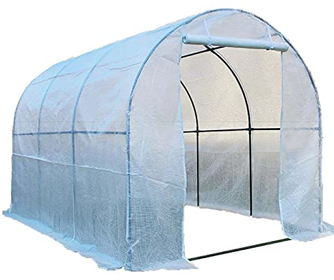 Tomatenhaus Foliengewächshäuser Draußen Gewächshaus mit Heavy Duty Metallrahmen, Groß Walk In Gewächshaus Folientunnel 2m/3m/4m/5m/6m lang, Gartenpflanze Tomate Growhouse Hot House