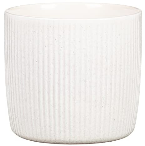 Scheurich Solido Linea Blumentopf aus Keramik, Weiß, Ø 21 cm, H 19 cm