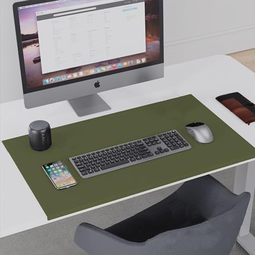 Benutzerdefinierte Größe Leder-Mauspads, Wasserdichte Schreibtischunterlage, Laptop Tischunterlages, Tastaturpads mit Kantenschutz, Tischschoner für Büro-oder Heimbereich(90 * 50cm)