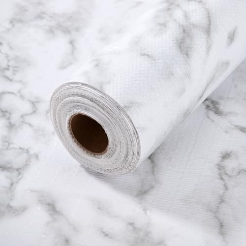 Tappetini Antiscivolo Cucina Tappetino Per Cassetti Antiscivolo Non Adesivo Impermeabile Fodere Per Cassetti Del Frigorifero Lavabili Marmo Bianco 30cmx300cm