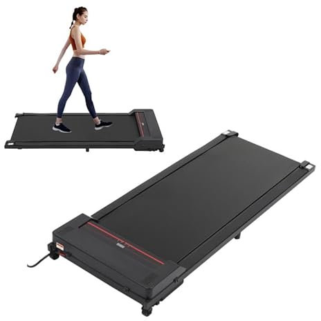 0.6ps Laufband für Zuhause und Büro, Mini Laufbänder unter dem Schreibtisch, Kompaktes Leises Motorisiertes Fitnessgerät mit LCD Display & Fernbedienung, 1-8km/H Geschwindigkeit Einstellbar