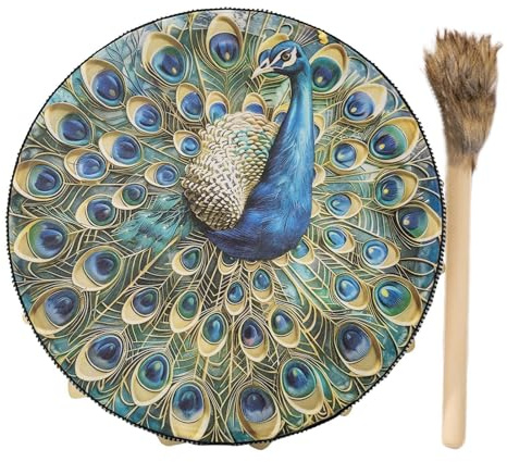 Tambour Chamanique Fait Main Instrument Spirituel Guérisseur Sonore