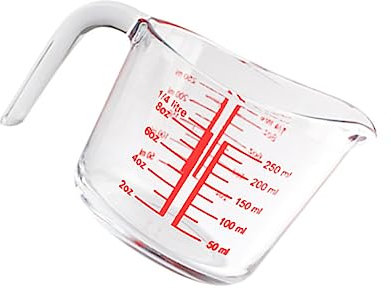SECFOU 1pieza Taza Medidora De Vidrio Transparente Escala Para Cocción y Repostería Casa
