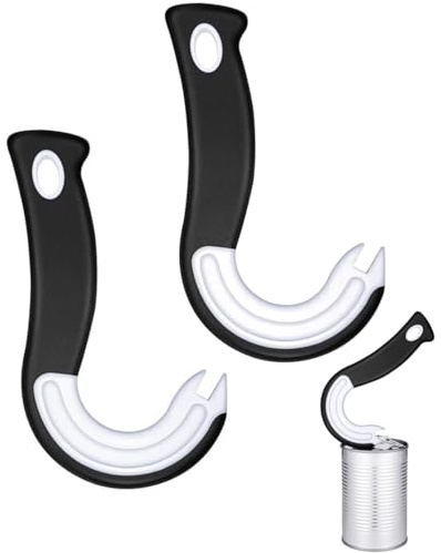 TPZORJX 2 Pcs Dosenöffner, Ring Pull GlasÖffner Tragbarer J förmig Küchenhelfer Haken Dosenöffner Flaschenöffner Leicht zu öffnen für Dosen mit Verschlussringen