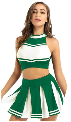 Cheerleading-Kostüm für Damen Rollenspiel Faschingskostüm REH Damen Outfit für Karneval Party Kostümparty Modisches Cheerleader-Kostüm für Halloween