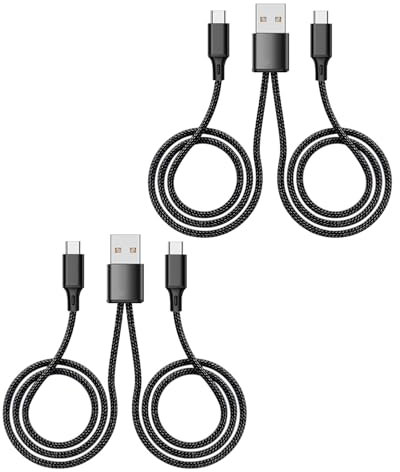 2 Pièces 2 en 1 USB C à Double Tête Câble Nylon 1,2M compatible avec Samsung Galaxy S24/S23/S22, Android, PS5, iPhone 16/15/Pro/Plus/Max, Câble de Charge Multi Rapide 2 en 1 USBA vers TypeC