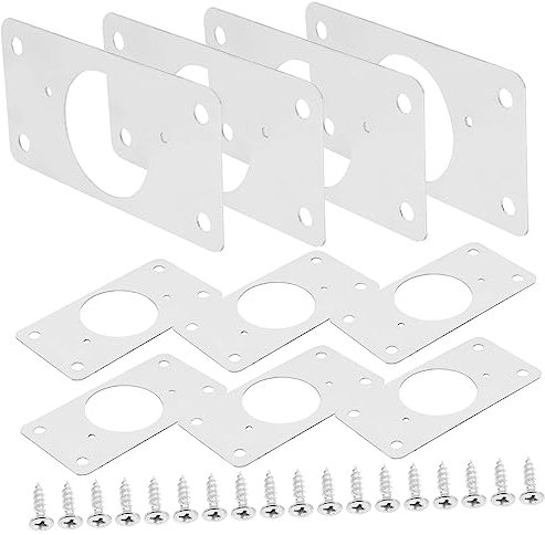 Plaque de Réparation de Charnière D’armoire en Acier Inoxydable 10pcs