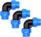 Confezione da 3 connettori per tubi dell'acqua a forma di L, raccordi a connessione rapida da 25 mm con filettatura femmina per tubi e sistemi idraulici