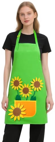 Alaoo Grembiule da Lavoro, Grembiule da Giardino, DIY Grembiule, Grembiule in Feltro Regolabile, Adatto per Giardinaggio, Artigianato e Pittura, Unisex (Adulto)