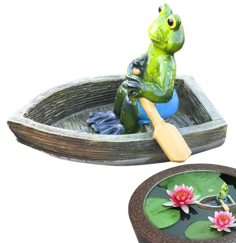 Generisch Statue decorative per acquario da giardino, statuette in resina galleggianti a forma di tartaruga, per laghetto, piscina, giardino
