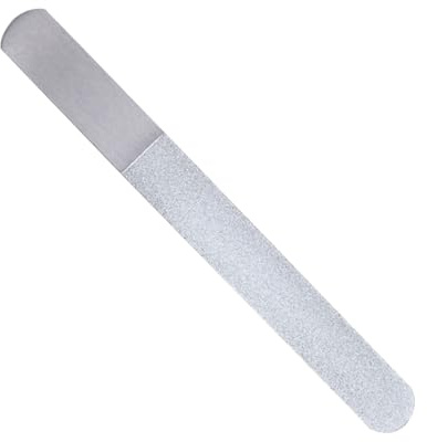 Diamond Stainless Steel Foot Nail File 20cm Double-Sided Podiatry Toenail | Dust grit surface texture, Hardened metal body, Coarse fine dual faces, Shaping instrument tool, Callus removal care