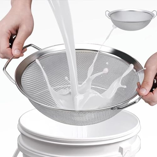 Fine Mesh Paint Strainer, Fine Mesh Sieve, Meshs Paint Bucket Filter Tool, Emulsion Honey Strainer, Funnel Filter with Handle for Paints, Glaze for House, Engine Coolant, Glaze, Resin