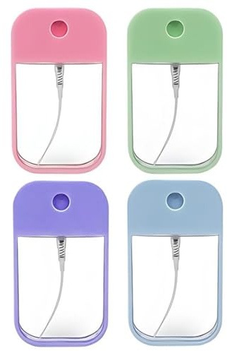 JUGUTA Juego De 4 Botellas Pulverizadoras Pequeñas De 45 Ml, Pulverizador Agua Reutilizable De Niebla Fina, Pequeñas Botellas Pulverizadoras Portátiles De Cartón Para Perfume