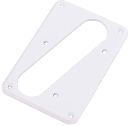 Vaguelly Flacher Humbucker Rahmen aus Metall mit Weißer Einlagiger Abdeckung Pickup Ring Ersatzteil für Gitarrenbrücke Feine Verarbeitung und Elegantes Design