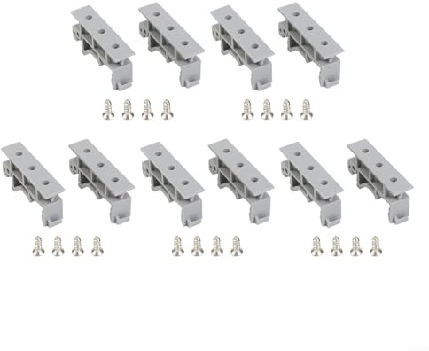 Adapter-Clips für Leiterplatten-DIN-Schienenmontage, für 35 mm für C45-Schienen, sichere Halterung für Leiterplatten und elektronische Schalter, Kunststoff-Montage, Grau, 5 Sets
