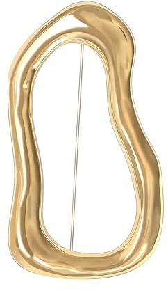 QEXUJOW Alfileres y broches baratos,Un broche geométrico irregular de oro, un broche de moda, un accesorio de ropa de mujer y un adorno de joyería universalmente único.