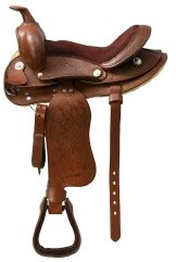 EKKIA 800079 Topeka Westernsattel, Havana, 16-Inch