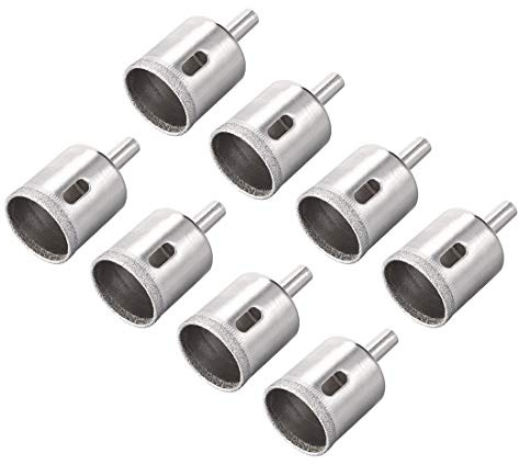 sourcing map 30mm Diamond Drill Bits Hole Saws 8 Pack | for Glass Tile Porcelain Marble Ceramic Bottles Pots Brick