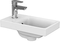 VBChome Colección Moduo 40 cm x 22 cm lavabo para armario bajo empotrado lavabo con rebosadero blanco cerámica lavabo lavabo empotrado – Lavabo para baño