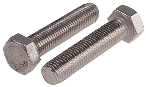 RS PRO M16 x 70mm Sechskantschraube, Edelstahl A2, DIN 933, Packung a 10 Stück