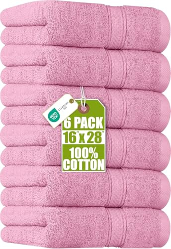 Utopia Towels Handtücher Set Baumwolle, 41x71 cm, 6er Pack, Rosa