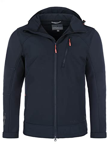 Blue Wave Herren Softshelljacke Bent - Outdoor-Jacke Übergangsjacke Jacke mit abnehmbarer Kapuze