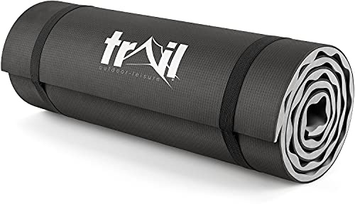 Trail Camping Mat With Comfort Contours 15mm Thick Foam Insulated Roll Pad (Grey)