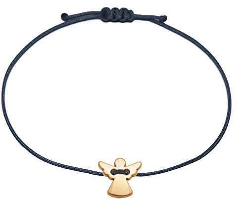 Selfmade Jewelry Schutzengel Armband in Rosegold - Größenverstellbar bis ca 21 cm - Glücksbringer Armkettchen Frauen Damen Mädchen im Schmucksäckchen als Geschenk verpackt