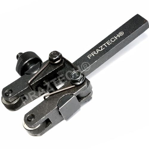 PRAZTECH® Rändelwerkzeug, 3–25 mm Kapazität, federbelastete Klemme, 16 mm Vierkantschaft für kleine und mittelgroße Drehmaschinen, Diamantmuster, DIY-Drehmaschinen-Zubehör