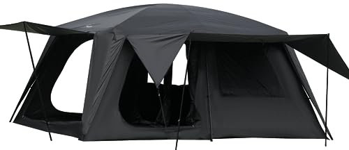 Vidalido 4-6 Person /8-10 Person Camping Tent with 3 Door 2 Room Large Family Cabin Tents, Double Layer Waterproof Portable Glamping Tent, Big Tents for Outdoor Camping Hiking and Backpacking